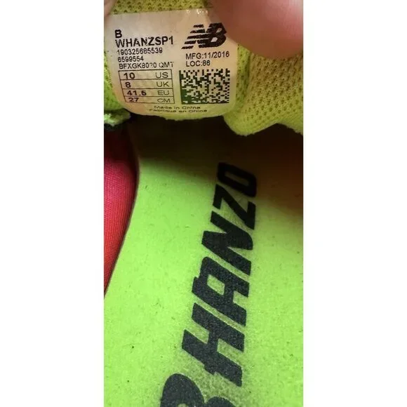 New Balance Womens Hanzo S WHANZSP1 Black Running Shoes Sneakers Size 10B - Picture 10 of 10